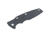 Rick Hinderer Knives Textured G-10 handle scale to fit Eklipse 3.5" - shown obverse.  Grey and black. 