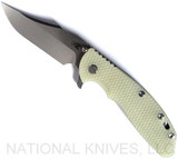 Rick Hinderer Knives XM-24 Bowie Knife SW 4" 20CV Blade SW L/S Translucent Green