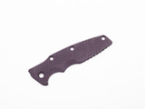 Rick Hinderer Knives Textured G-10 handle scale to fit Eklipse 3.5" - shown obverse.  Purple. 