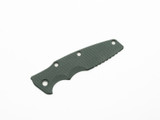 Rick Hinderer Knives Textured G-10 handle scale to fit Eklipse 3.5" - shown obverse. Dark green. Rick Hinderer Knives Textured G-10 handle scale to fit Eklipse 3.5" - shown obverse. Dark green.