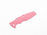 Rick Hinderer Knives Textured G-10 handle scale to fit Eklipse 3.5" - shown obverse.  Pink. 
