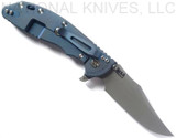 Rick Hinderer Knives XM-24 Bowie Knife WF 4" 20CV Blade BTLBL L/S Blue G-10