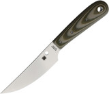 Spyderco Bow River FB46GPOD Fixed Blade Satin 8Cr13MoV Blade OD Green - Tan G-10