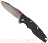 Rick Hinderer Knives Eklipse Spearpoint Stonewash S45VN Blade SWBR L/S Black G10