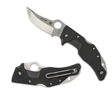 REFERENCE ONLY - Spyderco Battlestation C168GP Folding Knife, 3" Plain Edge Blade, Black G-10 Handle