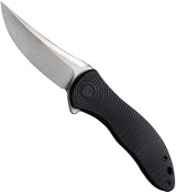 CIVIVI Synergy3 Flipper Knife C20075A-1 Stonewash Nitro-V Steel Blade Black G-10