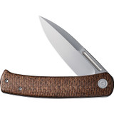 CIVIVI Cetos Flipper Knife C21025B-1 Bead Blast 14C28N Blade Brown Micarta