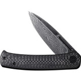 CIVIVI Cetos Flipper Knife C21025B-DS1 Damascus Blade Carbon Fiber