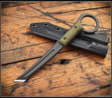 RMJ Tactical Stabby Guy Multitool Colbalt Cerakote CPM-3V Steel OD Green G-10