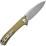 Sencut Scepter Folding Knife SA03E Stonewash 9Cr18MoV Steel Blade Olive Micarta