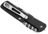 Ruike Knives M41-B multitool with 18 functions - shown closed pocket clip side.  Black G-10 handle.  Model M41-B.