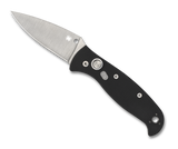 Spyderco Autonomy 2 Automatic Knife C165GP2 Plain Edge LC200N Blade Black G-10