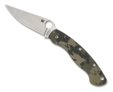 Spyderco Military Knife C36GPCMO Satin 4" Plain Edge S30V Blade Digital Camo G10