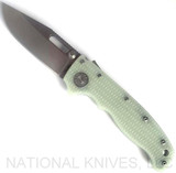 Demko Knives AD-20.5 Clip Point Knife Stonewash 3" CPM-S35VN Blade Natural G-10