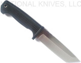 Demko Knives FreeReign Tanto Knife 4.875" Satin AUS10A Blade Black Rubber Handle