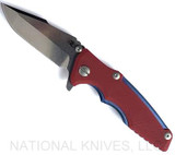 Rick Hinderer Knives Eklipse 3.0" Harpoon Spanto Stonewash 20CV  Blade SWBL Red