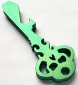 Chaves Knives Key Pry Bar Multitool - Titanium - Crosshatch Green