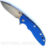 Rick Hinderer Knives XM-18 Harpoon Spanto Stonewash 3.5" S45VN SW LS Blue G-10