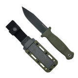 Demko Knives Armiger 4 Clip Point Knife 4.0" Black Plain Edge Blade OD Handle