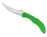 Spyderco Catcherman Salt Sprint Run Knife C17PSGR LC200N ComboEdge Blade Green