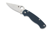 Spyderco Paramilitary 2 Knife C81GPCBL2 Plain Edge CPM SPY27 Blade Blue G-10