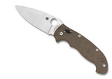 Spyderco Manix 2 XL Knife C95MPCW2 3.85" PlainEdge Cru-Wear Blade Cancas Micarta