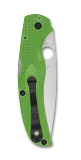 Spyderco Native Chief Salt Knife C244PGR Satin LC200N PlainEdge Blade Green FRN