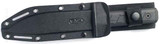 Zero Tolerance 006BLK fixed blade knife in sheath - obverse side.  Black Cerakote 6" 3V steel plain edge blade.  Black G-10 handle.  Model 006BLK.