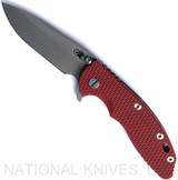 Rick Hinderer Knives XM-18 Spear Point Working Finish 3.5" S45VN Battle Bronze L/S Red G-10