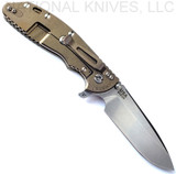 Rick Hinderer Knives XM-24 Spear Point Stonewash S45VN Blade Stonewash Bronze L/S OD Green G-10