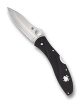 Spyderco Centofante 3 Knife Satinb Plain Edge VG-10 Blade Black FRN C66PBK3