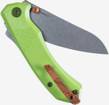 Tactile Knife Co Sprout Chupacabra Stonewash MagnaCut Blade Green Aluminum