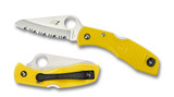 REFERENCE ONLY - Spyderco Salt 1 Knife C88SYL Serrated Edge H-1 Blade Yellow FRN