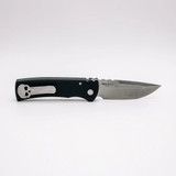 Chaves Knives Pro-Tech Collaboration Redencion 229 Tanto automatic knife - pocket clip side.  Stonewash S35VN stainless steel plain edge blade.  Black aluminum handle.  Model CK-1A10-2B3F-12D1