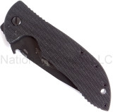 Emerson Knives Commander BT Folding Knife, Black 3.8" Plain Edge 154CM Blade, Black G-10 Handle, Emerson "Wave" Opener