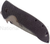 Emerson Knives Commander SFS Folding Knife, Satin 3.8" Partially Serrated 154CM Blade, Black G-10 Handle, Emerson "Wave" Opener