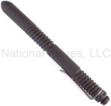 Rick Hinderer Knives Extreme Duty ink pen - shown with cap on.  Matte black aluminum construction.  Model P58020A4BKA.