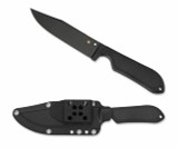 Spyderco Street Bowie FB04PBB Fixed Blade Knife Black 5.05" VG-10 Blade w/Sheath