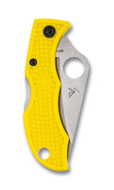 Spyderco Ladybug 3 Salt Folding Knife LYLP3 1.9" Plain Edge H-2 Blade Yellow FRN