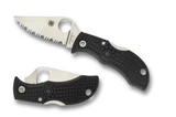 REFERENCE ONLY - Spyderco Manbug MBKS Folding Knife, 1.968" Serrated Edge Blade, Black FRN Handle