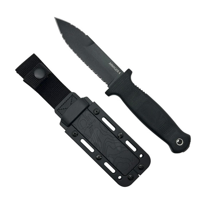 Demko Knives Armiger 4 Fixed Blade Spear Point Serrated OD