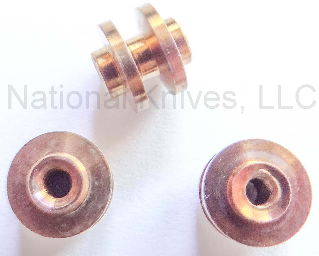 Rick Hinderer Knives Eklipse Standoffs Titanium Stonewash Bronze