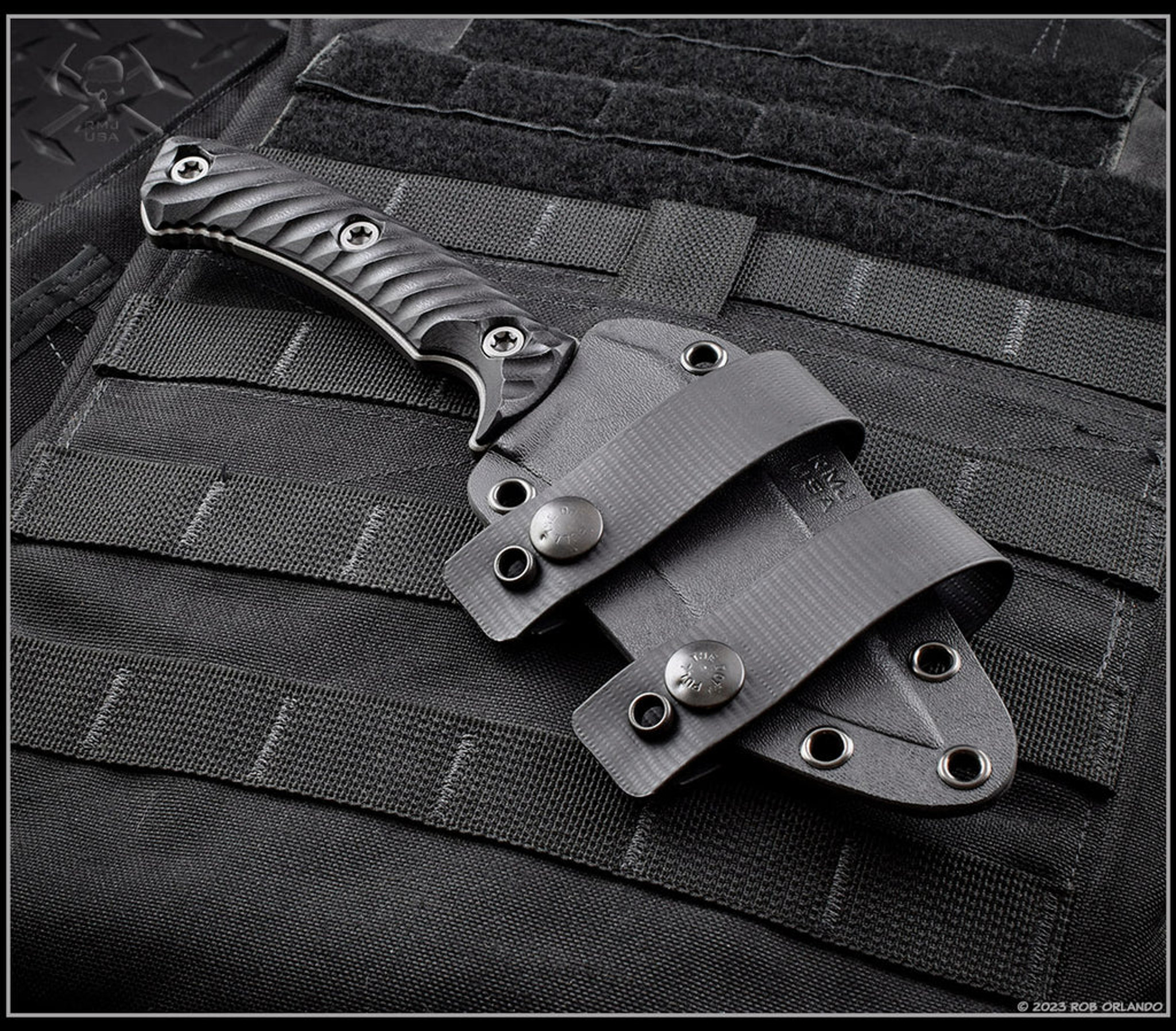 RMJ Tactical: Coho - Nitro-V - Tungsten Cerakote - Black G-10
