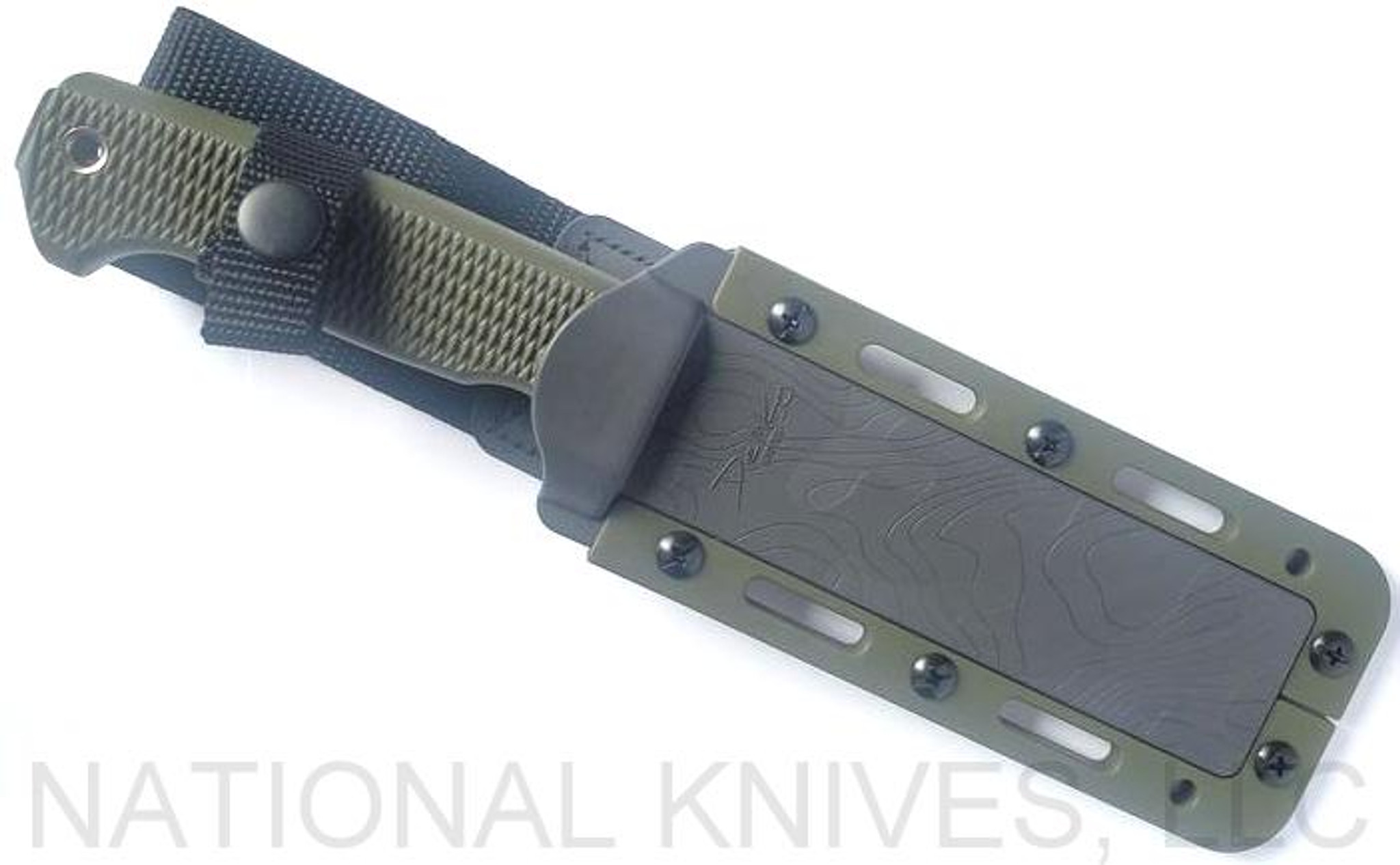 Demko FreeReign 5 Inch Tanto AUS10A Fixed Blade - OD GreenRubber Handle