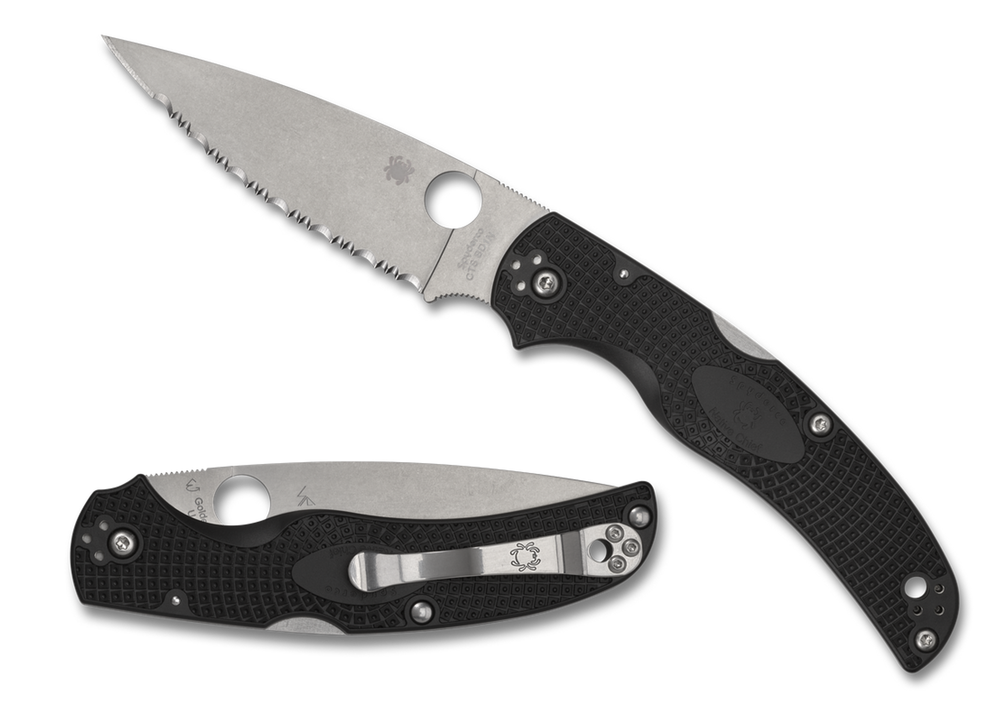 Spyderco Native Chief Lightweight C244SBK Black FRN Satin Blade
