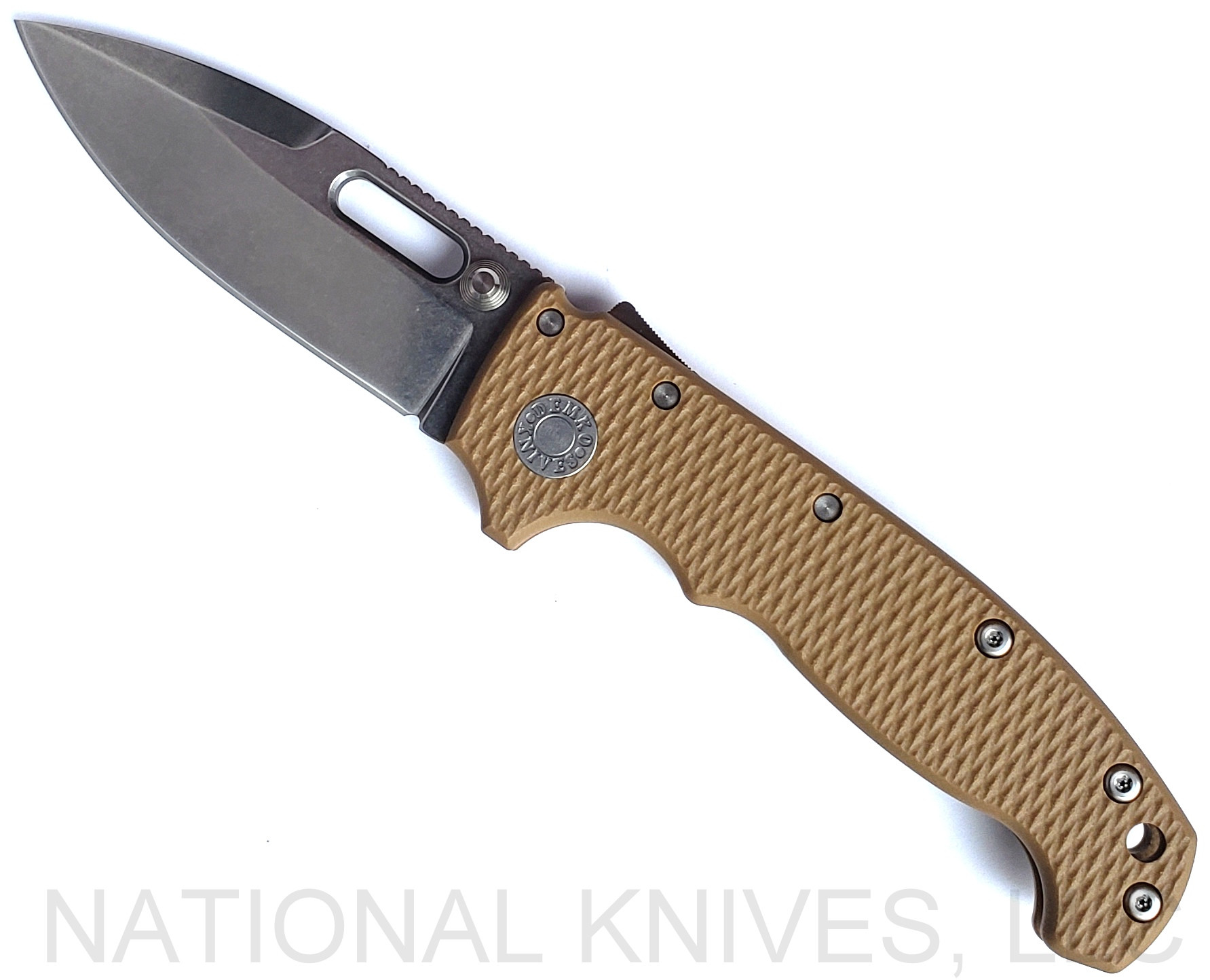 DEMKO_KNIVES_AD-20_SPEAR_POINT_STONEWASH_MAGNACUT_BLADE_BROWN_G-10_1__49567.1747524882 Demko AD20 Spearpoint BGM Regrind – Precision Engineering Redefined