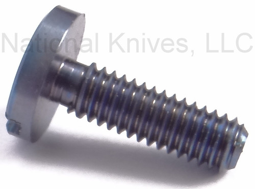 Rick Hinderer Knives Pivot Screw to fit XM-18 3.5" - shown not installed on knife.  Stonewash blue titanium construction.  Model K2152001BL.