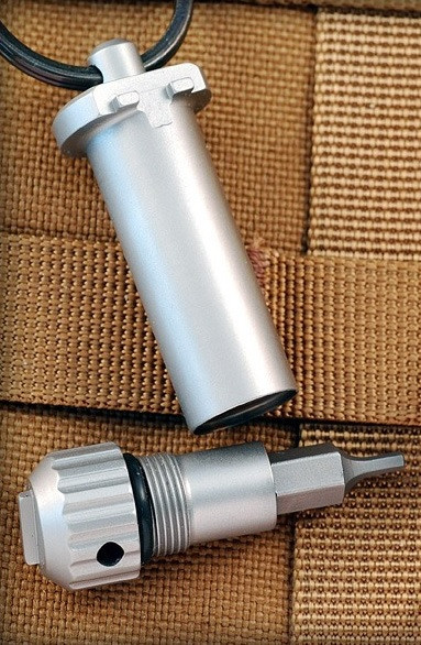 Rick Hinderer Knives Armorer's Tool Kit - shown disassembled.  Bead blasted stainless steel construction.  Model TSSARMORER.