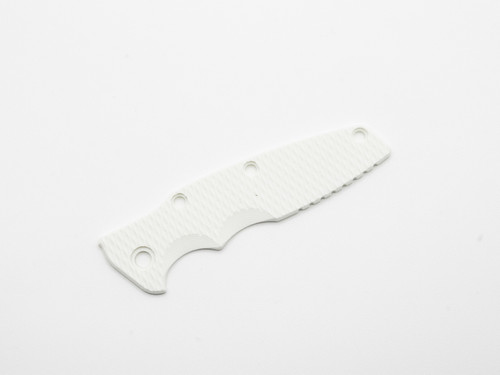 Rick Hinderer Knives Textured G-10 handle scale to fit Eklipse 3.5" - shown obverse.  White. 