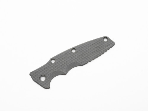 Rick Hinderer Knives Textured G-10 handle scale to fit Eklipse 3.5" - shown obverse.  Grey. 